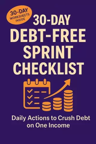 30-Day Debt-Free Sprint Checklist Cover